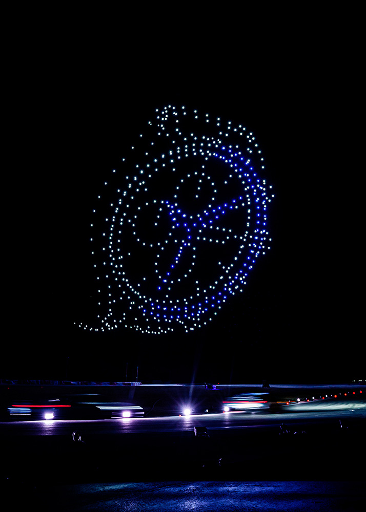 Drone show at sports events